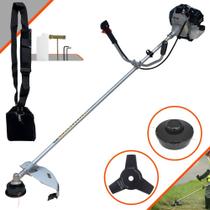 Roçadeira Robusta Toyama TBC43H À Gasolina 43cc 1,7HP de Potência 12.000rpm Podador de Grama Profissional Multifunções Completo Para Todos os Tipos de Trabalho Com Lâmina 3 Pontas + Carretel de Nylon