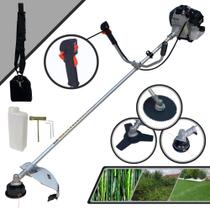 Roçadeira Robusta Toyama TBC43H À Gasolina 43cc Motor 2 Tempos 1,7HP de Potência 12.000rpm Com Carretel de Nylon + Lâmina 3 Pontas + Lâmina 80 Dentes Roçadeira Robusta Toyama TBC43H À Gasolina 43cc Motor 2 Tempos 1,7HP de Potência 12.000rpm Com Carretel de Nylon + Lâmina 3 Pontas + Lâmina 80 Dentes