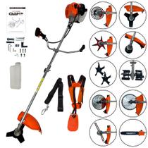 Roçadeira Rossadeira 52cc 2,5HP a Gasolina Bipartida com Acessórios 8 em 1 Carbon Fak Roçadeira Rossadeira 52cc 2,5HP a Gasolina Bipartida com Acessórios 8 em 1 Carbon Fak