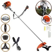 Roçadeira Tekna RL430ACN-TK À Gasolina 43cc 1,7HP Completa 4 Em 1 Com Carretel Nylon + Lâmina 3 Pontas + Lâmina 40 Dentes + Escova de Aço 38 Cerdas