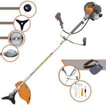 Roçadeira Tekna RL430P À Gasolina 43cc 1,7HP 10.000rpm Alta Performance Com Carretel Nylon + Faca 3 Pontas + Faca 40 Dentes Vídea + Escova de Aço Roçadeira Tekna RL430P À Gasolina 43cc 1,7HP 10.000rpm Alta Performance Com Carretel Nylon + Faca 3 Pontas + Faca 40 Dentes Vídea + Escova de Aço