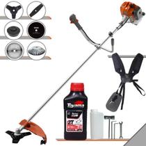 Roçadeira Tekna RL520AC-G2 À Gasolina 52cc 2HP Completa Com 6 Opções de Cortes, Carretel + Kit 4 Facas + Escova de Aço Circular + ÓLEO TOYAMA 2T Roçadeira Tekna RL520AC-G2 À Gasolina 52cc 2HP Completa Com 6 Opções de Cortes, Carretel + Kit 4 Facas + Escova de Aço Circular + ÓLEO TOYAMA 2T