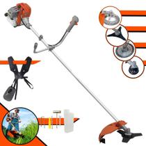 Roçadeira Tekna RL520ACG2 À Gasolina 52cc 2HP 13.000rpm Alta Performance Com Carretel Nylon + Faca 3 Pontas + Faca 40 Dentes Vídea + Escova de Aço