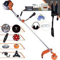 Roçadeira Terra GR520XP 52cc 2,5HP Para Todos os Tipos de Trabalhos Com Carretel Nylon + Faca 2 Pontas + Faca 3 Pontas + Faca 6 Pontas + Disco 40 Dentes + Disco 80 Dentes + Trimmer + Escova + EPI Roçadeira Terra GR520XP 52cc 2,5HP Para Todos os Tipos de Trabalhos Com Carretel Nylon + Faca 2 Pontas + Faca 3 Pontas + Faca 6 Pontas + Disco 40 Dentes + Disco 80 Dentes + Trimmer + Escova + EPI