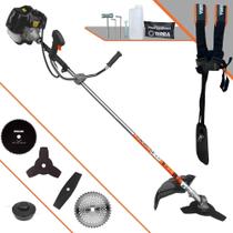 Roçadeira Terra GRH430 À Gasolina 43cc 1,7HP 6.500rpm Podador de Grama 5 Em 1 Ideal Para Todos os Tipos de Trabalhos Com Carretel + Faca 2 Pontas + Faca 3 Pontas + Faca 40 Dentes + Faca 80 Dentes