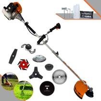 Roçadeira Terra GRHB430 Bi-Partida 2T 43cc 8 Em 1 Ideal À Todos os Tipos de Trabalhos Com Carretel + Faca 2 Pontas + Faca 3 Pontas + Faca 6 Pontas + Faca 40 Dentes + Faca 80 Dentes + Trimmer + Escova