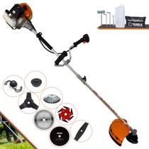 Roçadeira Terra GRHB430 Bi-Partida 43cc 1,7HP Para Todos os Tipos de Trabalhos Com Carretel Nylon + Faca 2 Pontas + Faca 3 Pontas + Faca 6 Pontas + Disco 40 Dentes + Disco 80 Dentes + Trimmer + Escova Roçadeira Terra GRHB430 Bi-Partida 43cc 1,7HP Para Todos os Tipos de Trabalhos Com Carretel Nylon + Faca 2 Pontas + Faca 3 Pontas + Faca 6 Pontas + Disco 40 Dentes + Disco 80 Dentes + Trimmer + Escova