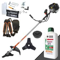 Roçadeira Terra Profissional GRH430 - Black Á Gasolina 43cc 1,7Hp Alta Potencia e Economia Com Partida Leve e de Fácil Aceleração + ÓLEO STIHL 2T