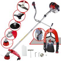 Roçadeira Toyama À Gasolina RT43L 43cc 1,7HP 10.000rpm Com Lâmina 2 Pontas + Lâmina 3 Pontas + Lâmina 80 Dentes + Disco Escova de Aço + Carretel Nylon Roçadeira Toyama À Gasolina RT43L 43cc 1,7HP 10.000rpm Com Lâmina 2 Pontas + Lâmina 3 Pontas + Lâmina 80 Dentes + Disco Escova de Aço + Carretel Nylon