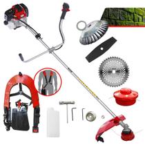 Roçadeira Toyama Com Sistema Anti-Vibração RT43L À Gasolina 43cc 1,7HP Completa 4 Em 1 C/ Carretel Nylon + Lâmina 3 Pontas + Lâmina 40 Dentes + Escova
