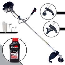 Roçadeira Toyama RT43LB-25A À Gasolina 43cc 1,7HP Motor 2 Tempos Alta Rotação e Performance Com Carretel de Nylon + Faca 3 Pontas + ÓLEO TOYAMA FG50 Roçadeira Toyama RT43LB-25A À Gasolina 43cc 1,7HP Motor 2 Tempos Alta Rotação e Performance Com Carretel de Nylon + Faca 3 Pontas + ÓLEO TOYAMA FG50