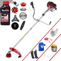 Roçadeira Toyama RT52L 52cc Com Carretel + Facas 2 Pontas, 3 Pontas, 6 Pontas, 40 Dentes Vídea, 80 Dentes, Trimmer e Escova de Aço + EPI + ÓLEO TOYAMA Roçadeira Toyama RT52L 52cc Com Carretel + Facas 2 Pontas, 3 Pontas, 6 Pontas, 40 Dentes Vídea, 80 Dentes, Trimmer e Escova de Aço + EPI + ÓLEO TOYAMA