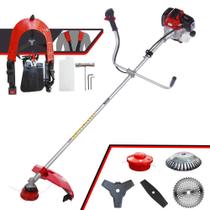 Roçadeira Toyama RT52L À Gasolina 52cc 2HP 10.000rpm Multifuncional Com Carretel + Faca 2 Pontas e 3 Pontas + Faca 40 Dentes Vídea + Escova Rotativa Roçadeira Toyama RT52L À Gasolina 52cc 2HP 10.000rpm Multifuncional Com Carretel + Faca 2 Pontas e 3 Pontas + Faca 40 Dentes Vídea + Escova Rotativa