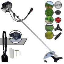 Roçadeira Toyama TBC43-H À Gasolina 43cc 2T 1,7HP 12.000rpm Profissional 5 Em 1 Ideal Para Todos os Tipos de Trabalhos Com Carretel + Faca 2 Pontas + Faca 3 Pontas + Faca 6 Pontas + Lâmina Circular