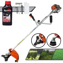 Roçadeira VR330P Vulcan À Gasolina 33cc 1,2HP de Potência 10000rpm Aparador de Grama Completo Para Todos os Tipos de Trabalho Com Guidão Anti-Vibração Lâmina 3 Pontas + Carretel de Nylon + ÓLEO TOYAMA
