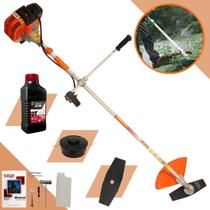 Roçadeira VR430 S VULCAN TRENT Lateral a Gasolina com Motor 2T 43cc 1,7HP Guidão Ergonômico, Faca 2P + Óleo Toyama 500ml