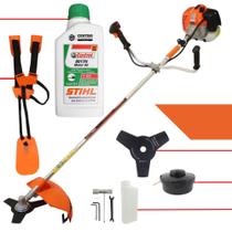 Roçadeira Vulcan Profissional VR620H 62cc 3HP 2 Tempos À Gasolina Com Óleo Castrol Stihl 500ml Roçadeira Vulcan Profissional VR620H 62cc 3HP 2 Tempos À Gasolina Com Óleo Castrol Stihl 500ml