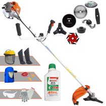 Roçadeira Vulcan VP430P 43cc 10000rpm 1,7HP Com Guidão Anti-Vibração Carretel e Faca 3 Pontas + Faca 2 Pontas + Faca 6 Pontas + Faca 40 Dentes + Faca 80 Dentes + Trimmer + Escova + EPI + ÓLEO STIHL 2T Roçadeira Vulcan VP430P 43cc 10000rpm 1,7HP Com Guidão Anti-Vibração Carretel e Faca 3 Pontas + Faca 2 Pontas + Faca 6 Pontas + Faca 40 Dentes + Faca 80 Dentes + Trimmer + Escova + EPI + ÓLEO STIHL 2T