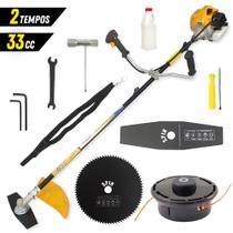 Roçadeira Vulcan VR330H 2T 33CC 1,3HP á Gasolina, Forte e Econômica + Disco Extra de 80 Dentes