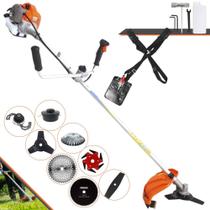 Roçadeira Vulcan VR430P 43cc 1,7HP 8 Em 1 Completa Com Guidão Anti-Vibração Carretel e Faca 3 Pontas + Kit Faca 2 Pontas, Faca 6 Pontas, Lâmina 40 Dentes de Vídea, Lâmina 80 Dentes, Trimmer e Escova Roçadeira Vulcan VR430P 43cc 1,7HP 8 Em 1 Completa Com Guidão Anti-Vibração Carretel e Faca 3 Pontas + Kit Faca 2 Pontas, Faca 6 Pontas, Lâmina 40 Dentes de Vídea, Lâmina 80 Dentes, Trimmer e Escova
