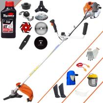 Roçadeira Vulcan VR430P 43cc 1,7HP Ideal Para Todos os Tipos de Trabalhos Com Carretel + Facas 2 Pontas + 3 Pontas + 6 Pontas + 40 Dentes de Vídea + 80 Dentes + Trimmer + Escova + EPI + ÓLEO TOYAMA 2T Roçadeira Vulcan VR430P 43cc 1,7HP Ideal Para Todos os Tipos de Trabalhos Com Carretel + Facas 2 Pontas + 3 Pontas + 6 Pontas + 40 Dentes de Vídea + 80 Dentes + Trimmer + Escova + EPI + ÓLEO TOYAMA 2T