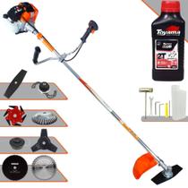 Roçadeira Vulcan VR430S 43cc 1,7HP Alta Rotação 8 Em 1 Com Carretel e Faca 2 Pontas + Kit Faca 3 Pontas, Faca 6 Pontas, Faca 40 Dentes de Vídea, Faca 80 Dentes, Trimmer e Escova de Aço + ÓLEO TOYAMA Roçadeira Vulcan VR430S 43cc 1,7HP Alta Rotação 8 Em 1 Com Carretel e Faca 2 Pontas + Kit Faca 3 Pontas, Faca 6 Pontas, Faca 40 Dentes de Vídea, Faca 80 Dentes, Trimmer e Escova de Aço + ÓLEO TOYAMA