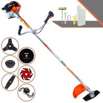Roçadeira Vulcan VR430S À Gasolina 2 Tempos 43cc Alta Rotação Máquina de Corta Grama Completa Com Carretel de Nylon e Lâmina Facão + Lâmina 3 Pontas + Lâmina 6 Pontas + Lâmina 80 Dentes + Trimmer Roçadeira Vulcan VR430S À Gasolina 2 Tempos 43cc Alta Rotação Máquina de Corta Grama Completa Com Carretel de Nylon e Lâmina Facão + Lâmina 3 Pontas + Lâmina 6 Pontas + Lâmina 80 Dentes + Trimmer
