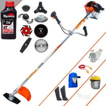 Roçadeira Vulcan VR430S À Gasolina 43cc 1,7HP 10.000rpm 8 Em 1 Com Carretel + Facas 2 Pontas, 3 Pontas, 6 Pontas, Disco 40 Dentes Vídea, Disco 80 Dentes, Trimmer e Escova de Aço + EPI + ÓLEO TOYAMA 2T Roçadeira Vulcan VR430S À Gasolina 43cc 1,7HP 10.000rpm 8 Em 1 Com Carretel + Facas 2 Pontas, 3 Pontas, 6 Pontas, Disco 40 Dentes Vídea, Disco 80 Dentes, Trimmer e Escova de Aço + EPI + ÓLEO TOYAMA 2T