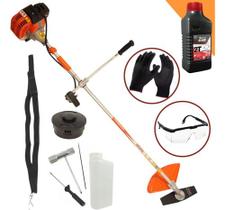 Roçadeira Vulcan Vr430s / VR430 S 43cc Original Profissional + Oleo Lubrificante 2T Toyama + Óculos + Luvas