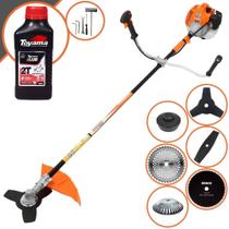 Roçadeira Vulcan VR520H À Gasolina 52cc 2,5HP 10.000rpm Aparador de Grama 6 Em 1 Com Carretel Nylon e Faca 3 Pontas + EXTRA Faca 2 Pontas, Faca 40 Dentes, Faca 80 Dentes e Escova de Aço + ÓLEO TOYAMA Roçadeira Vulcan VR520H À Gasolina 52cc 2,5HP 10.000rpm Aparador de Grama 6 Em 1 Com Carretel Nylon e Faca 3 Pontas + EXTRA Faca 2 Pontas, Faca 40 Dentes, Faca 80 Dentes e Escova de Aço + ÓLEO TOYAMA