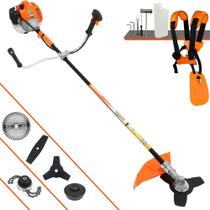 Roçadeira Vulcan VR520H À Gasolina 52cc 2,5HP 10000rpm Alta Performance 5 Em 1 Ideal Para Todos os Tipos de Trabalhos C/ Carretel Nylon + Faca 2 Pontas + Faca 3 Pontas + Faca 40 Dentes Vídea + Trimmer