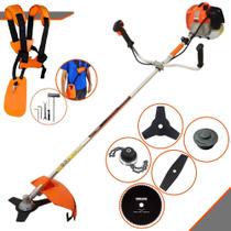 Roçadeira Vulcan VR620-H À Gasolina Motor 2 Tempos 62cc 3HP de Potência Alta Rotação e Performance Completa Com Carretel de Nylon e Lâmina 3 Pontas + Lâmina 2 Pontas + Disco 80 Dentes + Trimmer