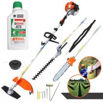 Roçadeira Vulcan VRM330 VRM-330 Á Gasolina 2 Tempos 33cc 1,3hp Modelo Completo Multifunções de Corte 4 em 1 + ÓLEO STIHL 2T