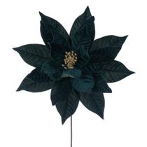 Rociador Artificial Vickerman Flor de Nochebuena Verde Medianoche 21,5 cm