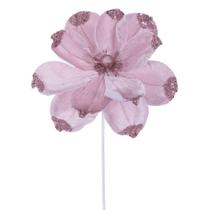 Rociador de Flores Artificiales Magnolia de Terciopelo Rosado Vickerman x4