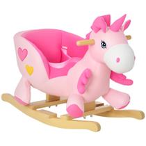 Rocking Horse Qaba Baby Ride on Unicorn com 32 músicas rosa Rocking Horse Qaba Baby Ride on Unicorn com 32 músicas rosa