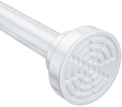 Rod de cortina de chuveiro Tension Ausemku Never Rust 66-193cm branco