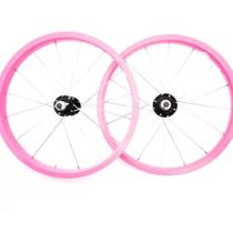 Roda 16 aluminio viper montada (par) rosa