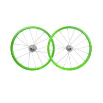 Roda 16 aluminio viper montada (par) verde