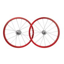 Roda 16 aluminio viper montada (par) vermelha