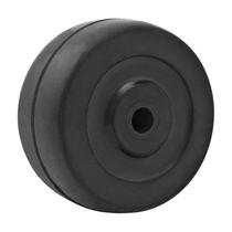Roda 2" borracha preta eixo 1/4" furo passante 25kg vonder Roda 2" borracha preta eixo 1/4" furo passante 25kg vonder