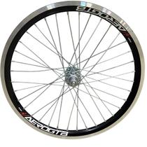 Roda 20 36f Diant. Aro Aero Preto Raio Grosso Cubo Ferro