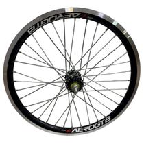 Roda 20 36f Diant. Aro Aero Preto Raio Grosso Cubo Rolamento