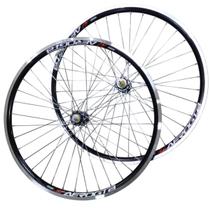 Roda 26 1/2 36f B/forte Aro Aero Preto Raio Grosso Cubo Rolamento (par)