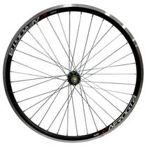 Roda 26 36f B/forte Tras. Aro Aero Preto Raio Grosso Cubo Ferro
