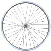 Roda 26 36f Mtb Dianteira Aro Comum Polido Raio Fino Cubo Ferro