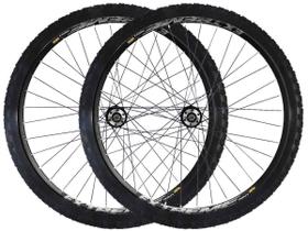 Roda 29 vzan extreme 36f preto com cubo k7 pneus e câmaras