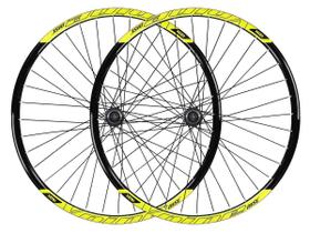 Roda 29 vzan vnine 36f preto e amarelo com cubos k7 shimano