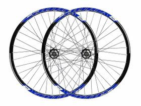 Roda 29 vzan vnine 36f preto e azul com cubos k7 Roda 29 vzan vnine 36f preto e azul com cubos k7