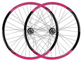 Roda 29 vzan vnine 36f preto e rosa com cubo rolamentado